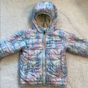 Girls North Face reversible winter coat